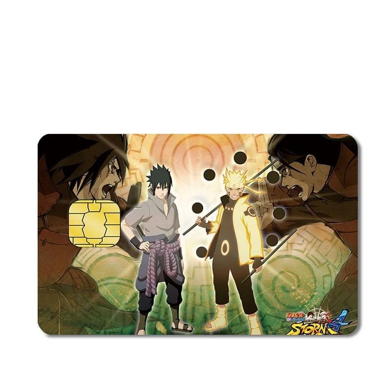 Autocollant Carte Bancaire Naruto et Sasuke