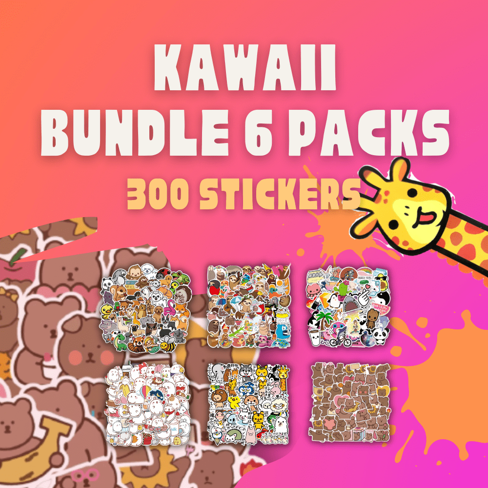 Bundle Kawaii 6 Packs <br> (300 Stickers)