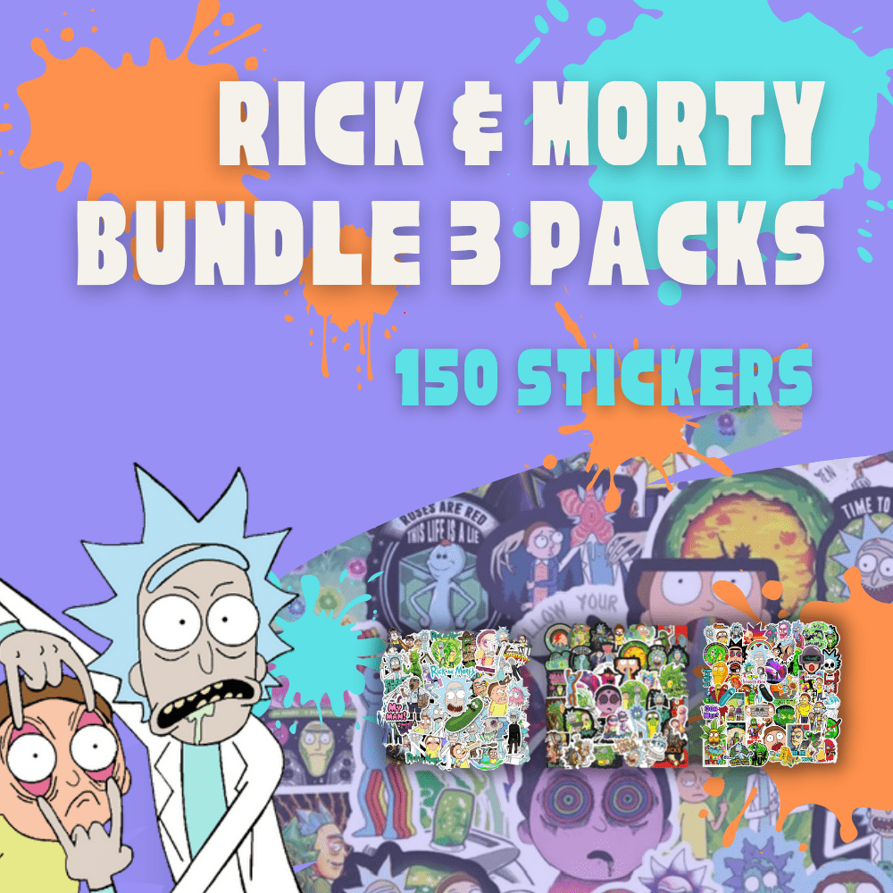 Rick et Morty Bundle 3 Packs (150 stickers)