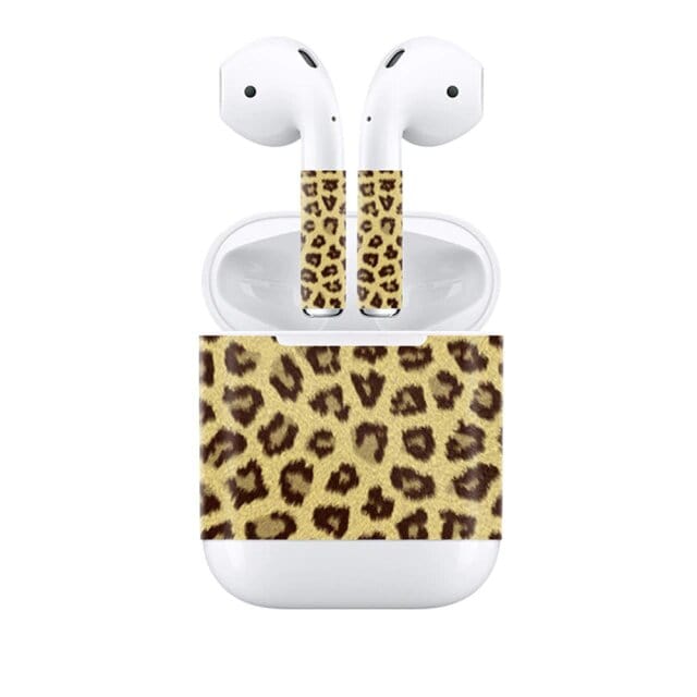 Stickers Airpods Léopard Jaune