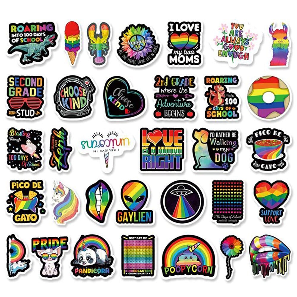 Stickers Arc en ciel <br> (Pack de 52)