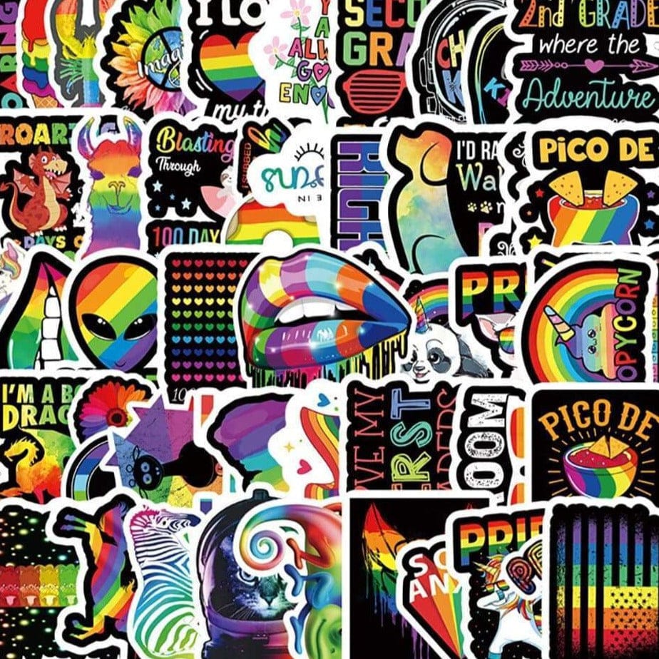 Stickers Arc en ciel <br> (Pack de 52)