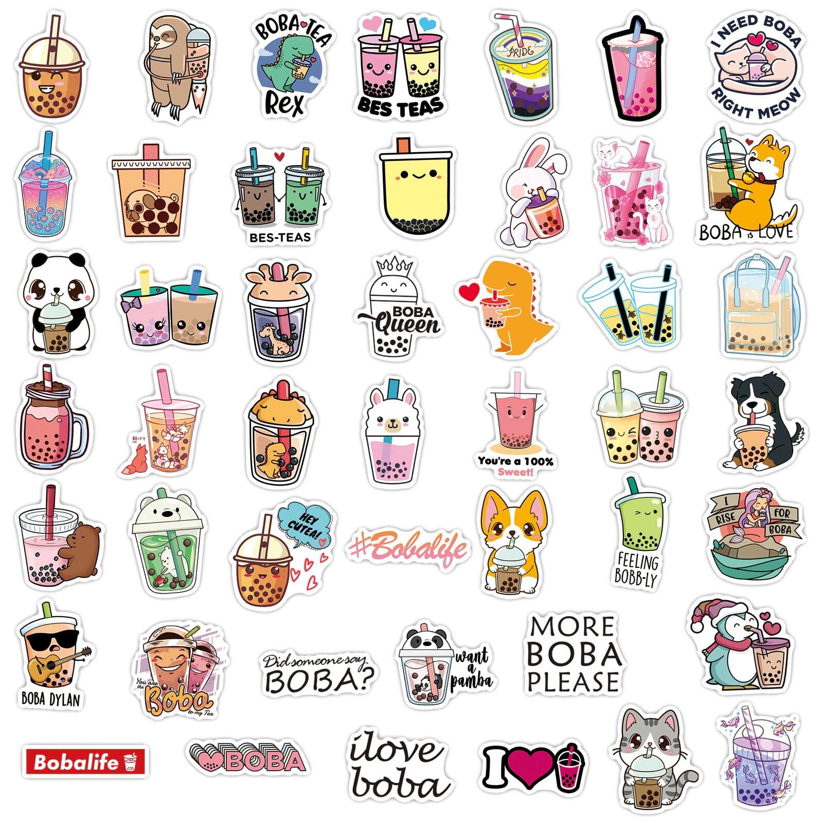 Stickers Bubble Tea <br> (Pack de 47)