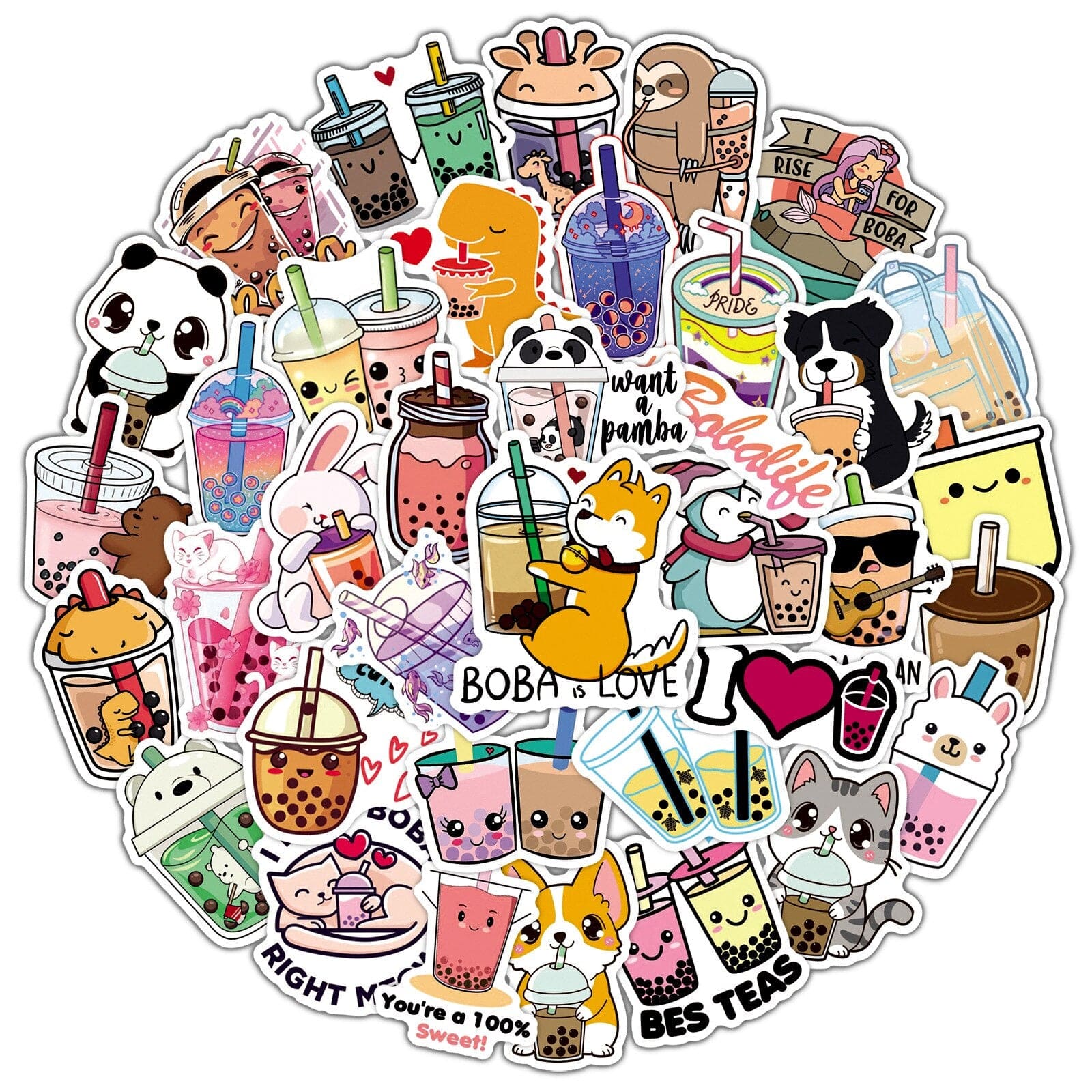 Stickers Bubble Tea <br> (Pack de 47)