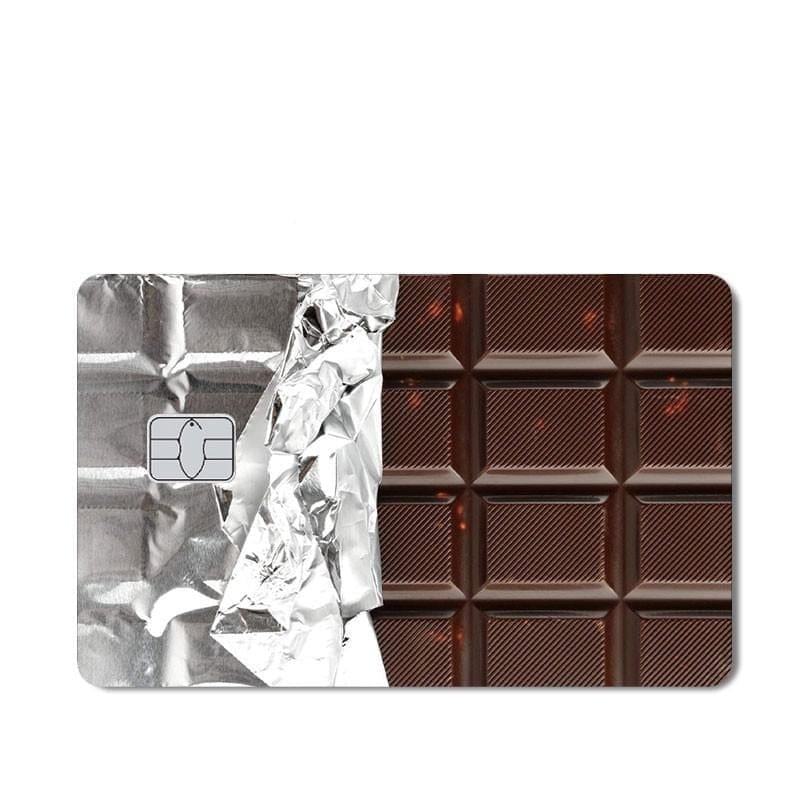 Stickers Carte Bancaire Barre Chocolatée