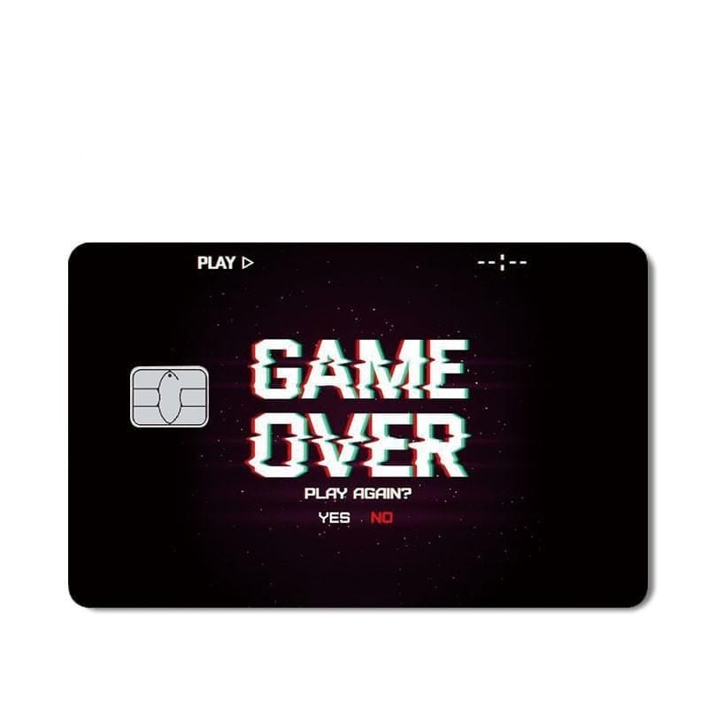 Stickers Carte Bancaire Game Over