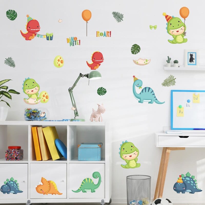 Stickers Chambre Bébé Dinosaures Mignons