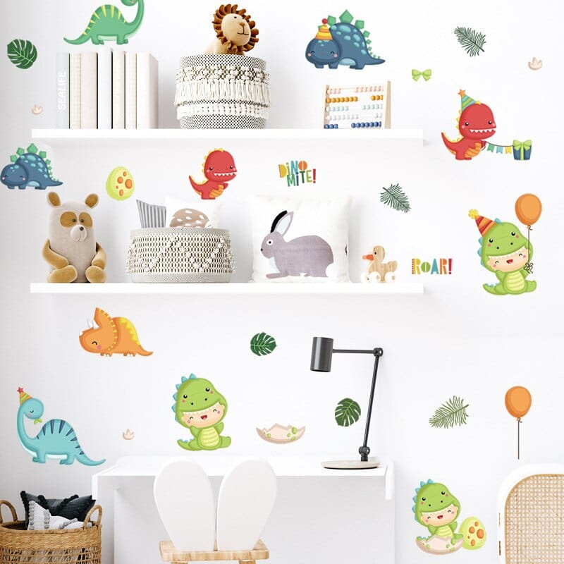 Stickers Chambre Bébé Dinosaures Mignons