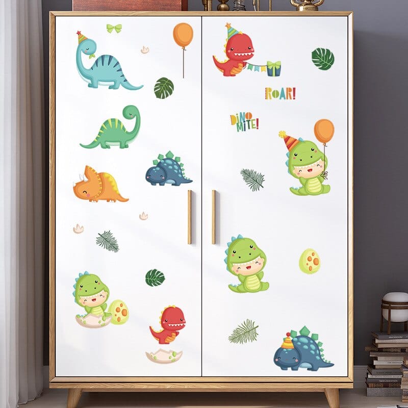 Stickers Chambre Bébé Dinosaures Mignons