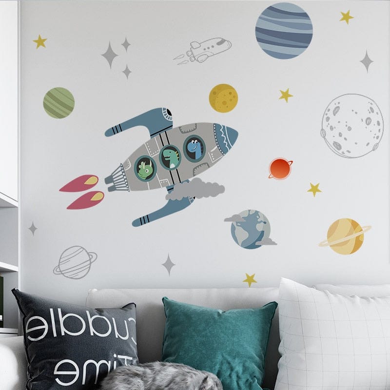 Stickers Chambre Garçon <br>Fusée Spatiale