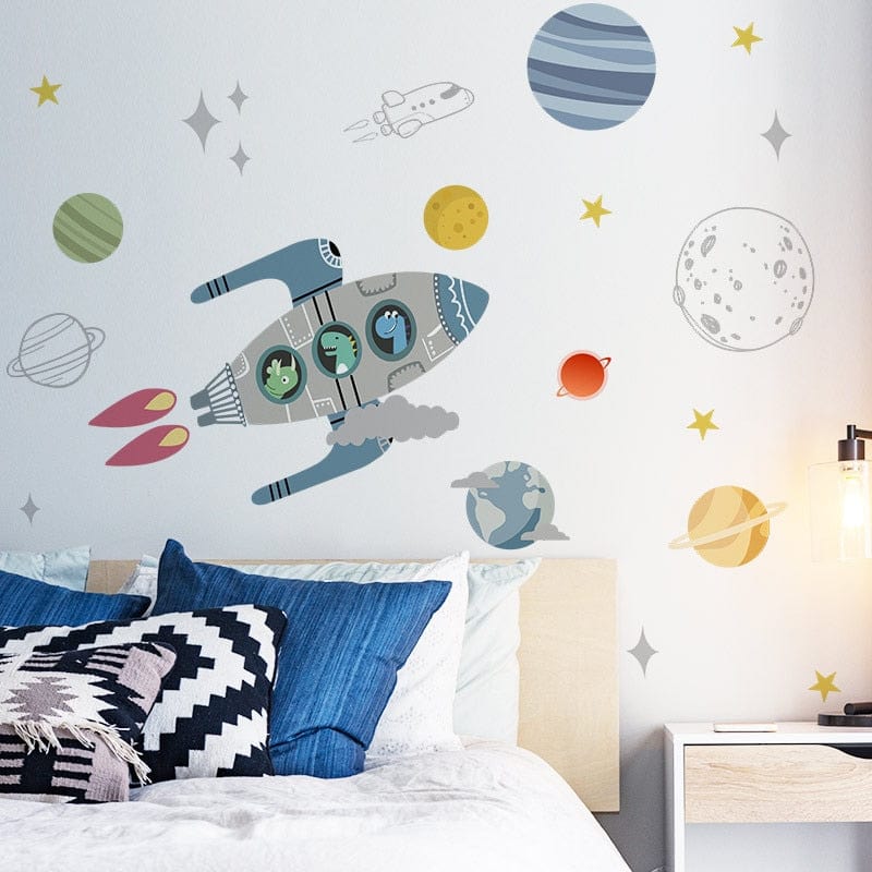 Stickers Chambre Garçon <br>Fusée Spatiale