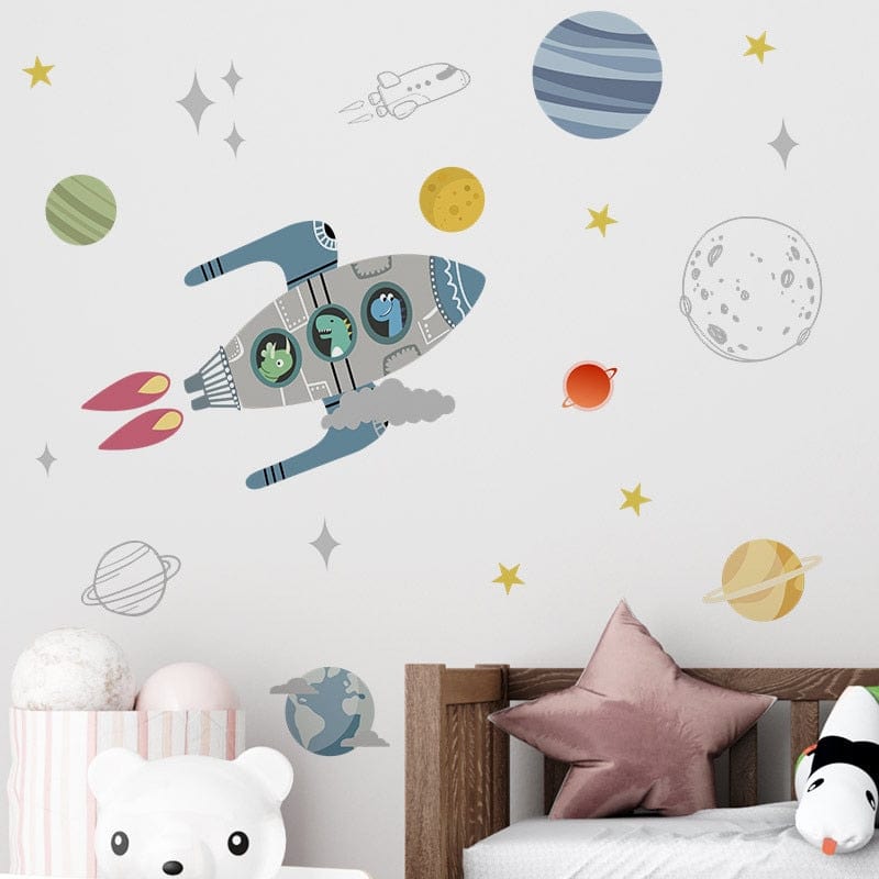 Stickers Chambre Garçon <br>Fusée Spatiale