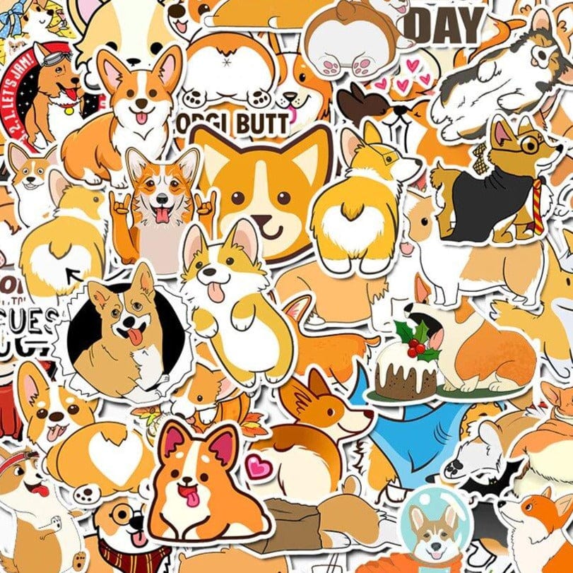 Stickers Chien Corgi