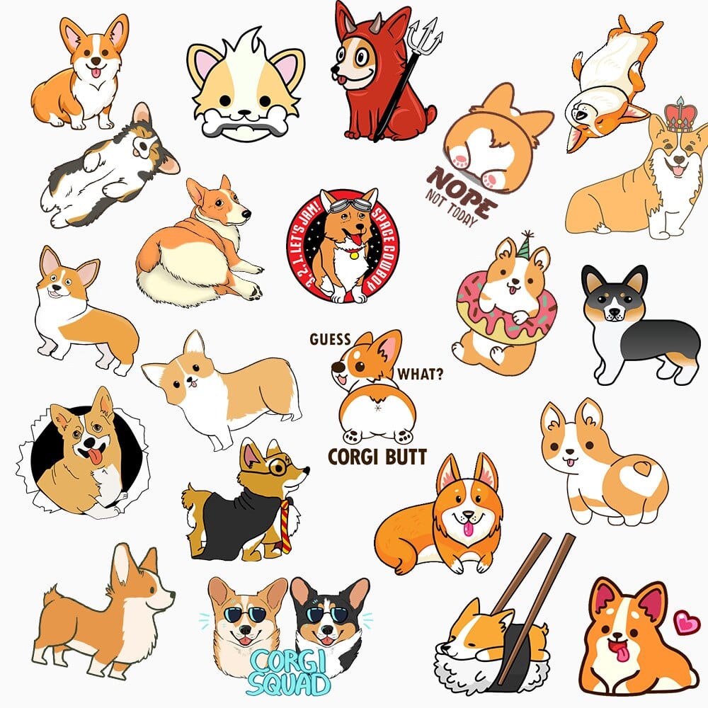 Stickers Chien Corgi