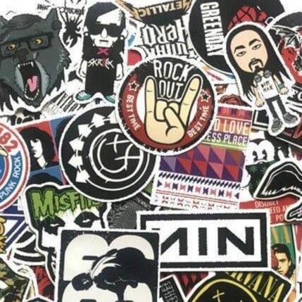 Stickers Guitare Rock <br> (Pack de 60)