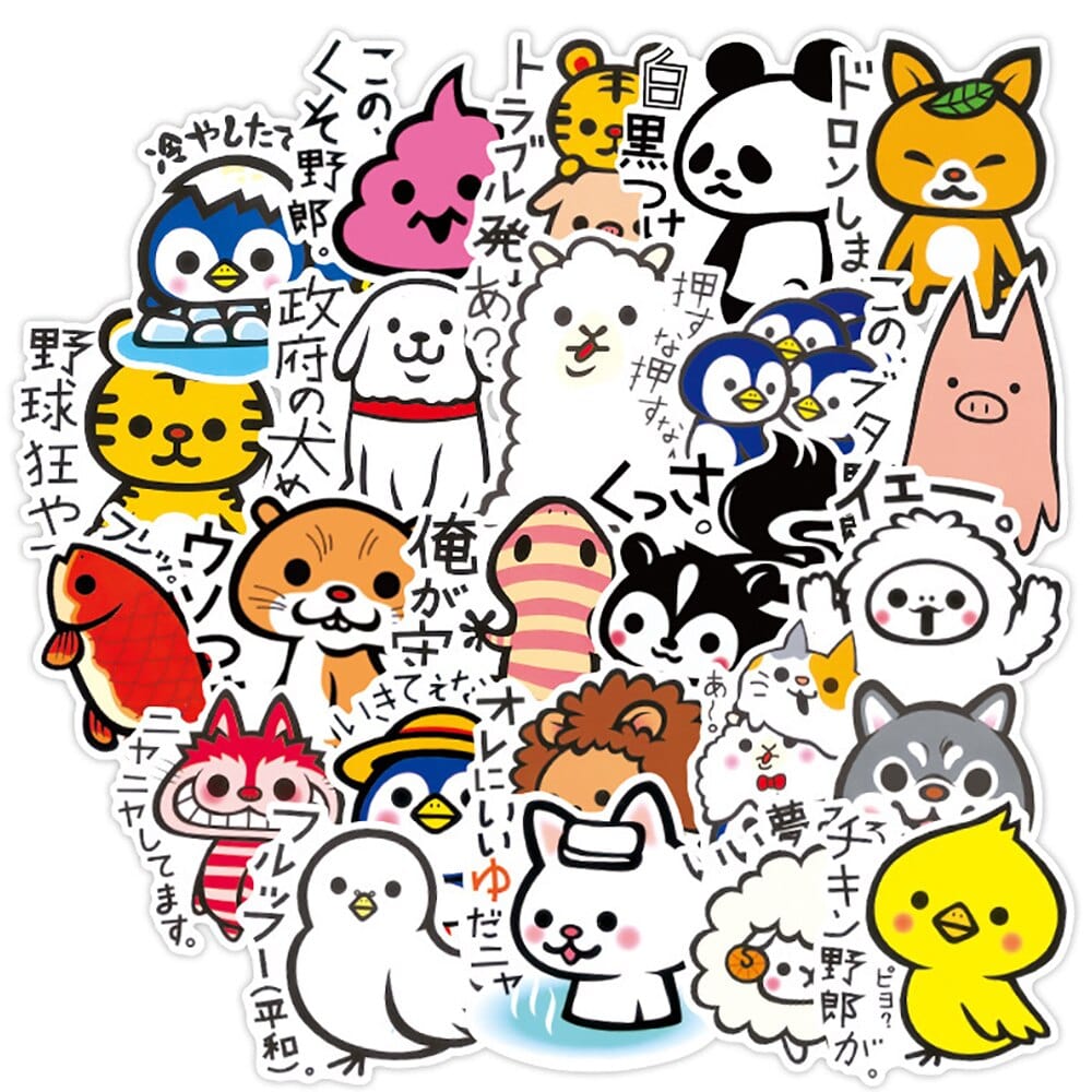 Stickers Japonais Kawaii <br> (Pack de 36)