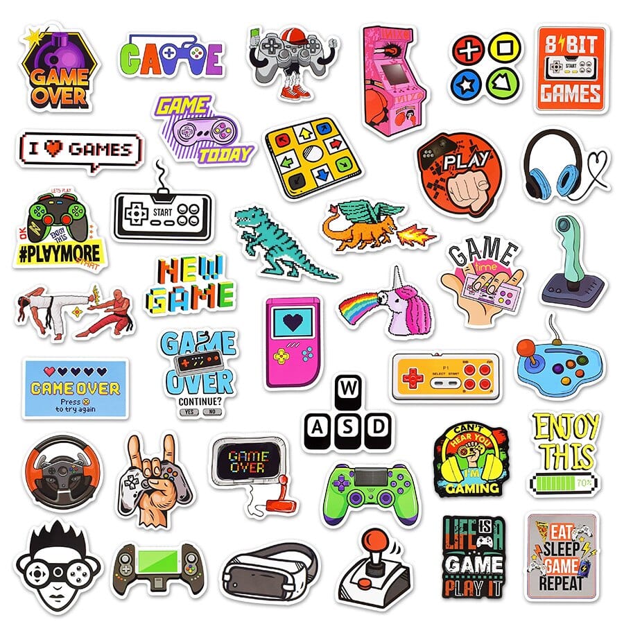 Stickers Jeux Vidéo Vintage