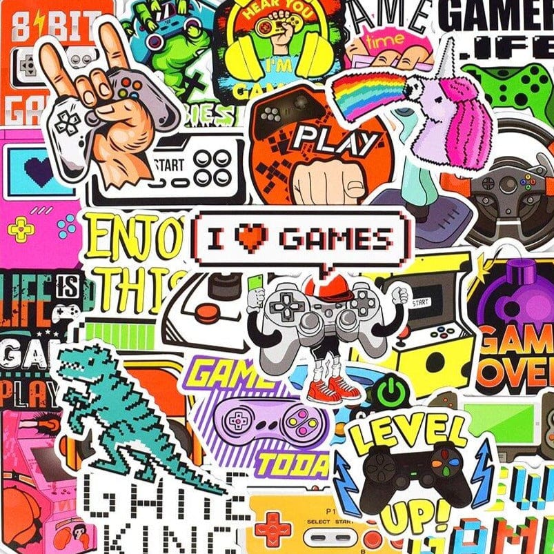 Stickers Jeux Vidéo Vintage