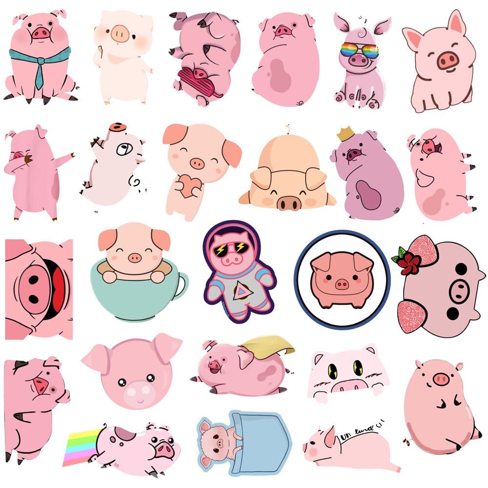 Stickers Kawaii Cochons