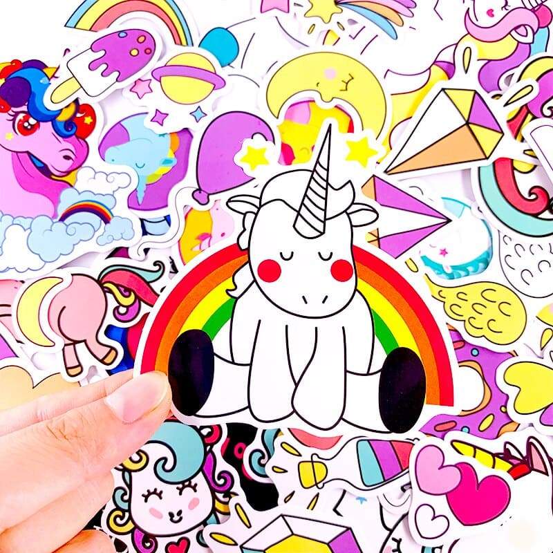 Stickers Licornes Arc en Ciel