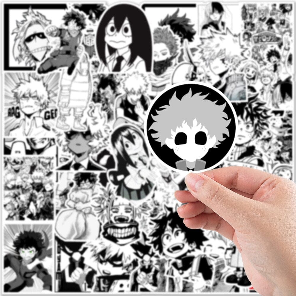 Stickers Manga<br> Noir et Blanc (50 pcs)