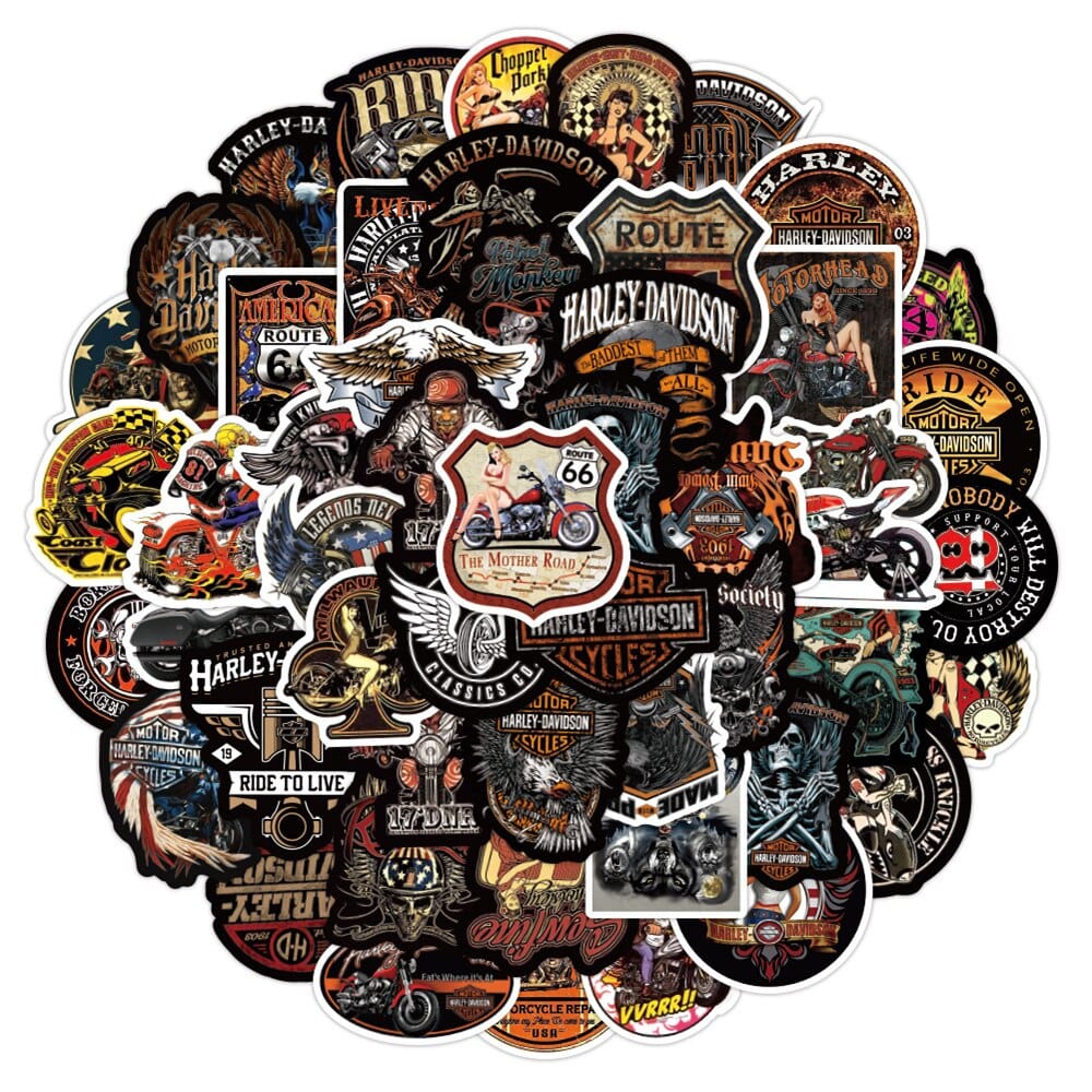 Stickers Moto Vintage<br> (50 pcs)