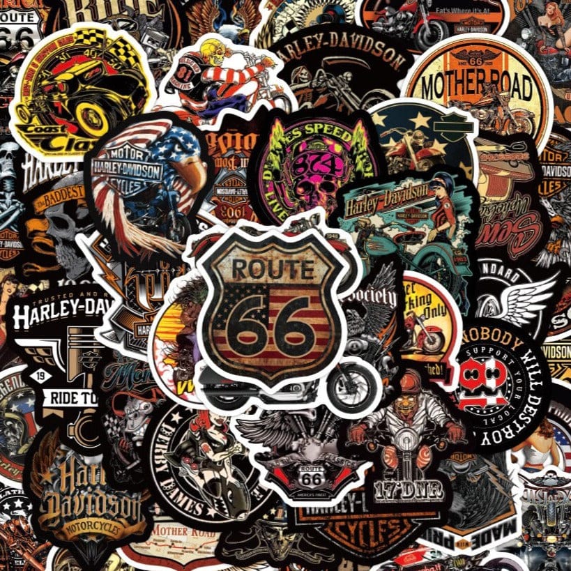 Stickers Moto Vintage<br> (50 pcs)