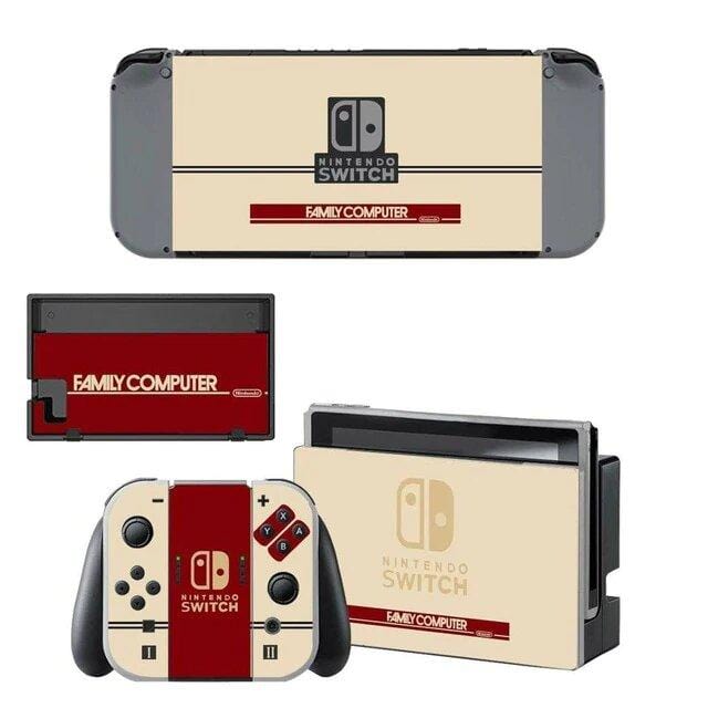 Stickers Nintendo Switch Beige et Rouge