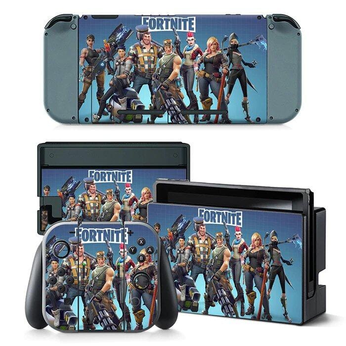 Stickers Nintendo Switch Fortnite Bleu