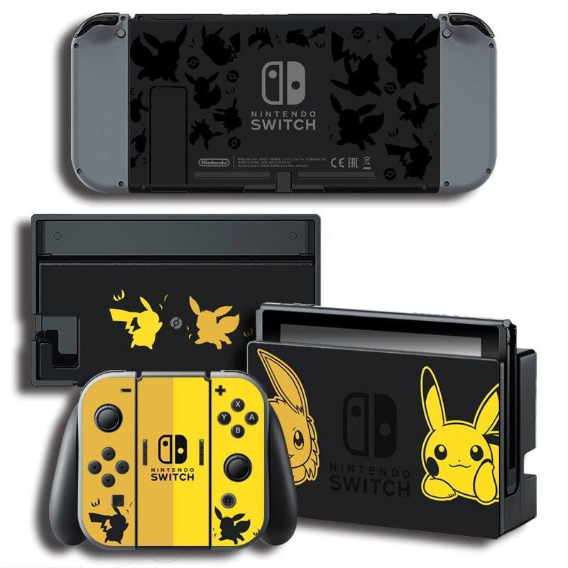 Stickers Nintendo Switch Pikachu Noir Édition