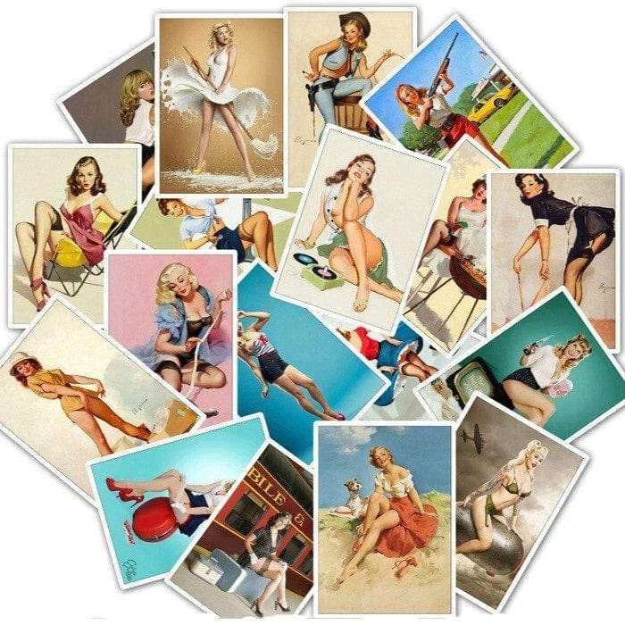 Stickers Pin Up Années 50 <br> (Pack de 25)