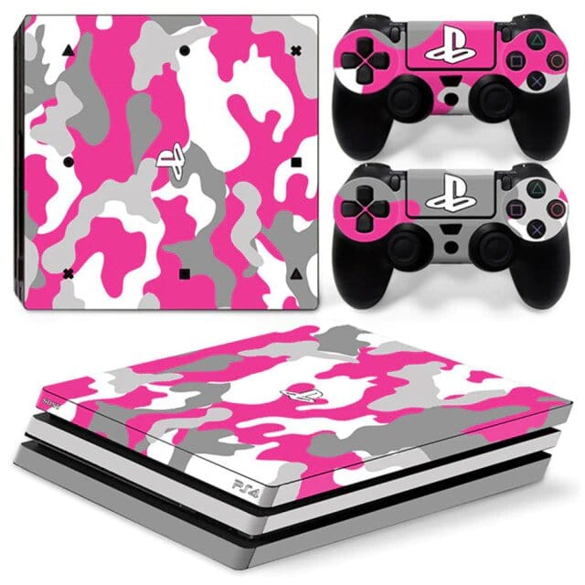 Stickers PS4 Pro Camouflage Rose