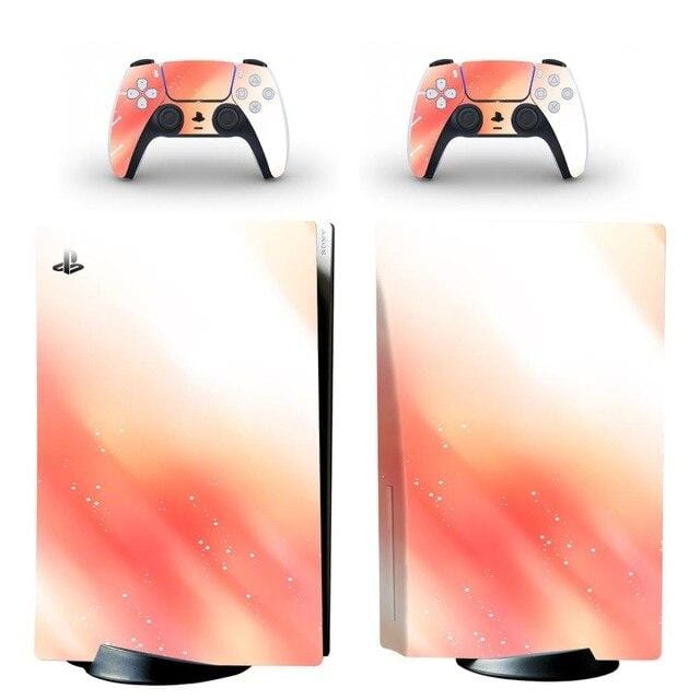 Stickers PS5<br> Blanc et Orange