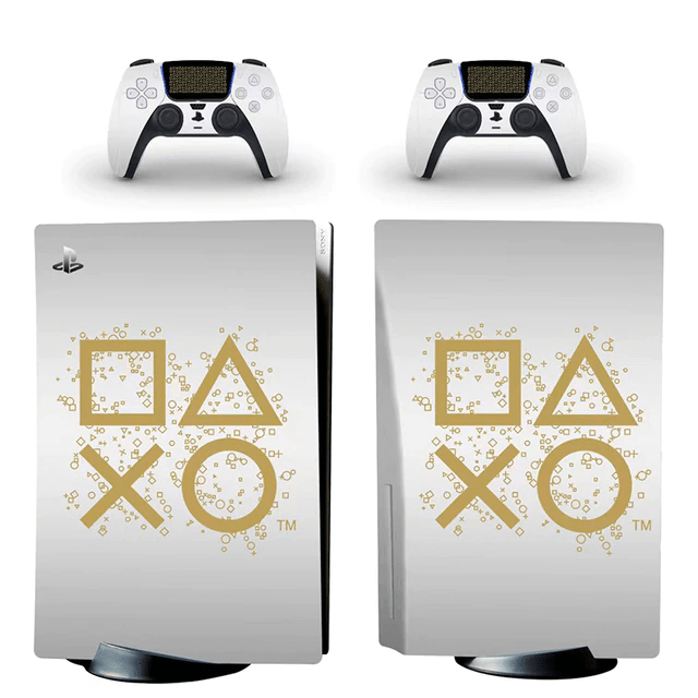 Stickers PS5<br> Boutons Playstation Or