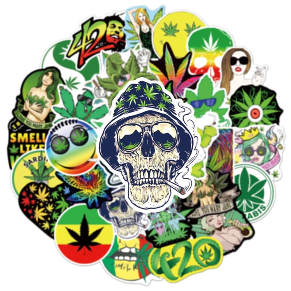 Stickers Reggae | Pack de 50 autocollants