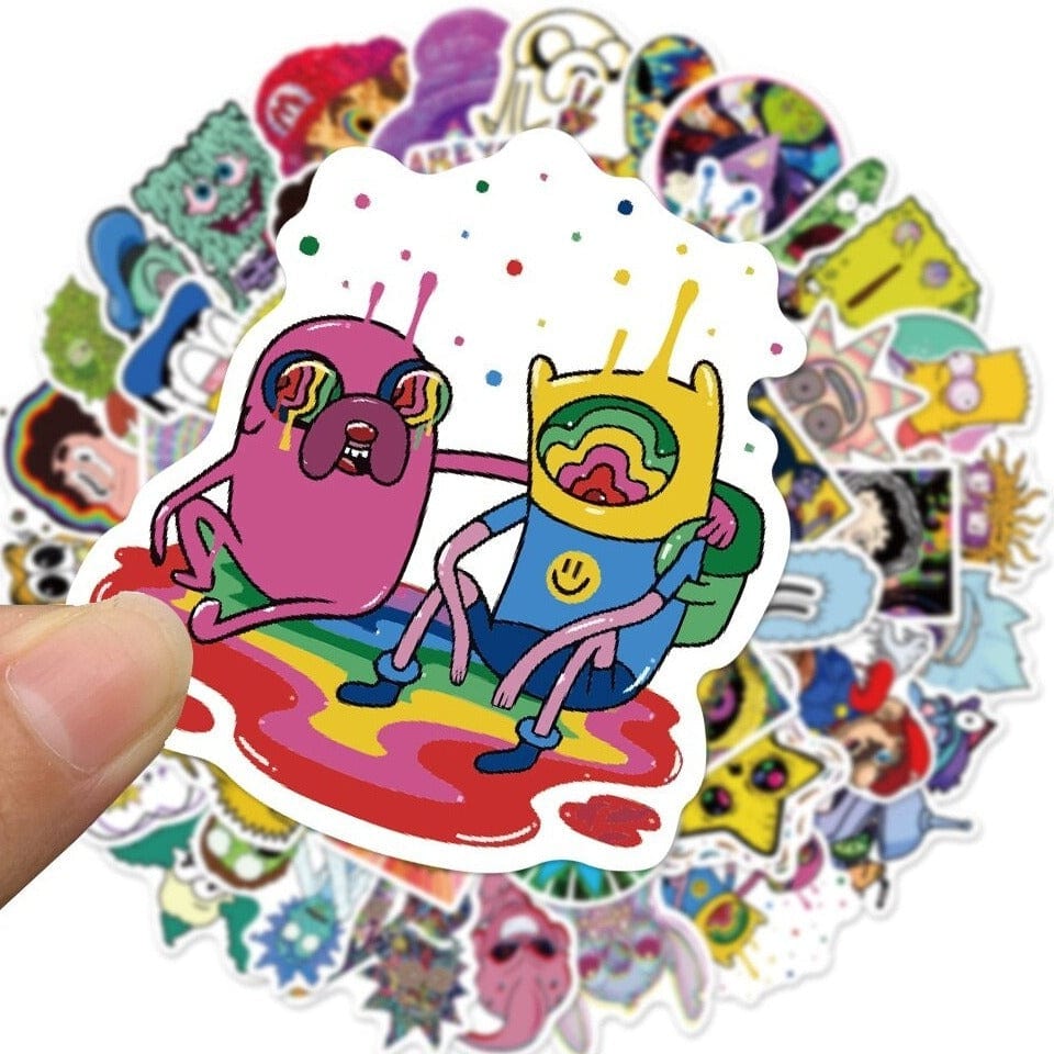 Stickers Skate<br> Cartoon Mix (50 pcs)