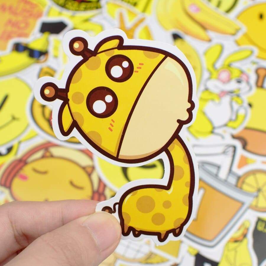 Stickers Skateboard Jaune