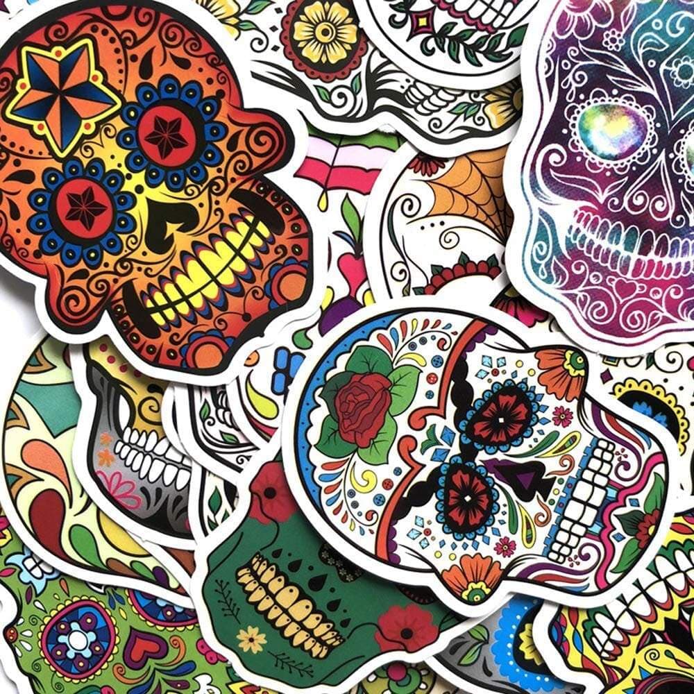 Stickers Tête de Mort Mexicaine