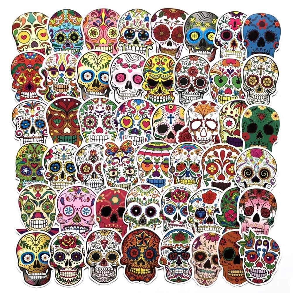 Stickers Tête de Mort Mexicaine