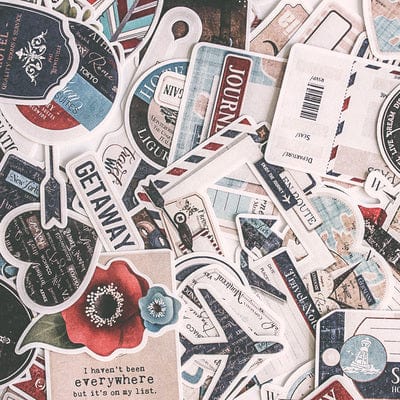 Stickers Vintage<br> Voyage (90 pcs)