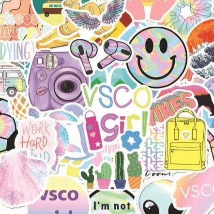 Stickers VSCO <br> Pastel (50pcs)