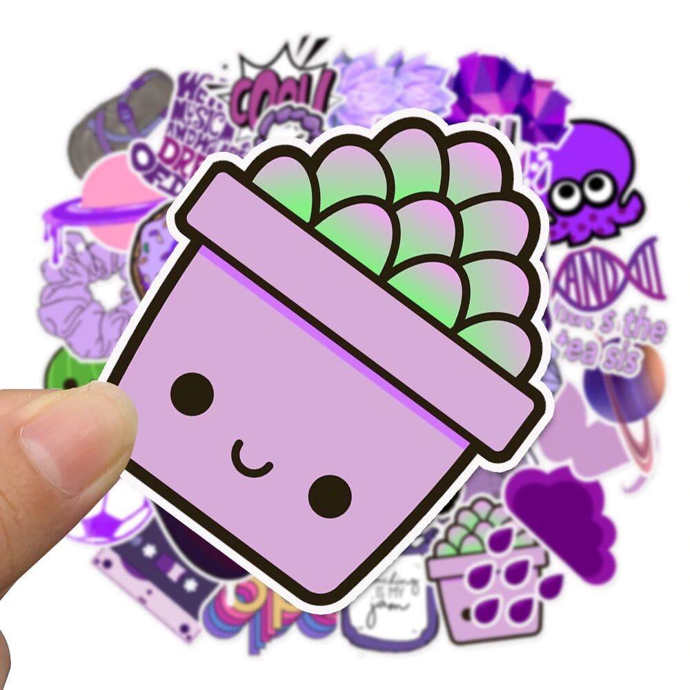 Stickers VSCO <br> Violet (50pcs)