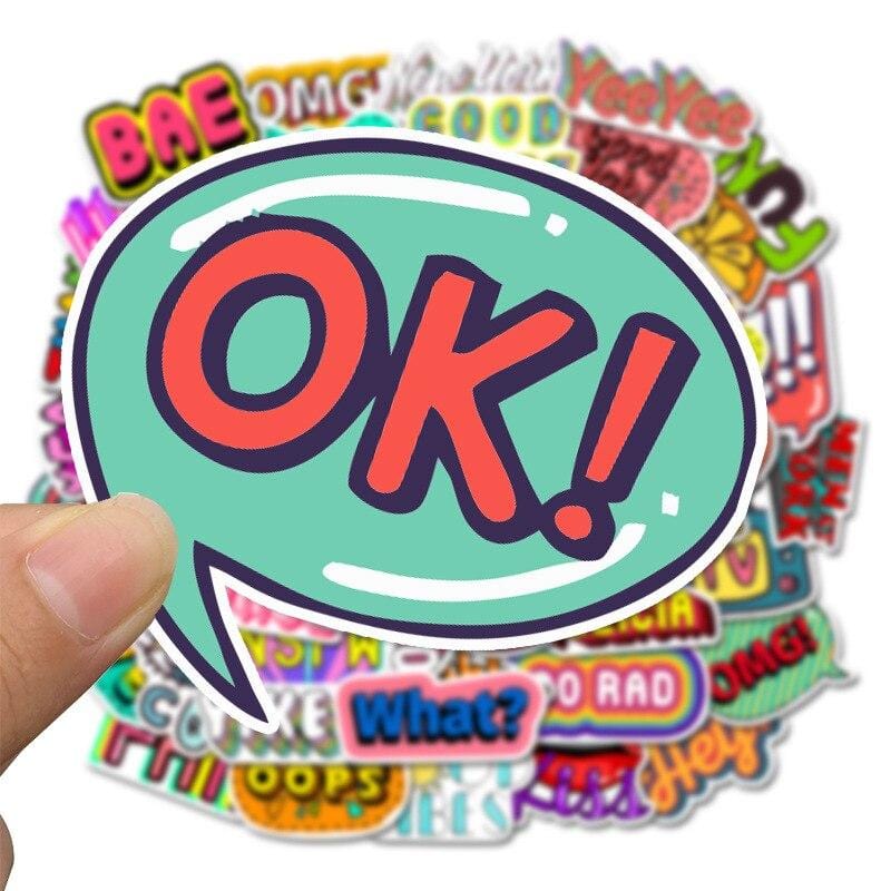 Stickers VSCO <br> Wow (50pcs)