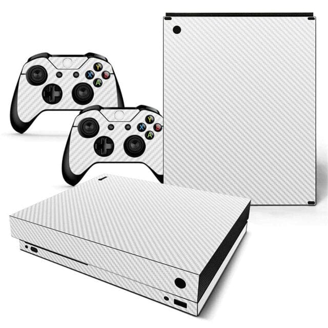 Stickers Xbox One X Carbone Blanc