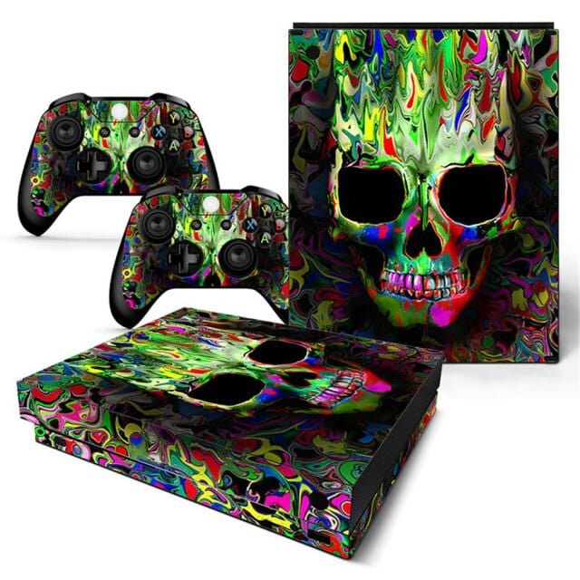 Stickers Xbox One X Skull Trippy