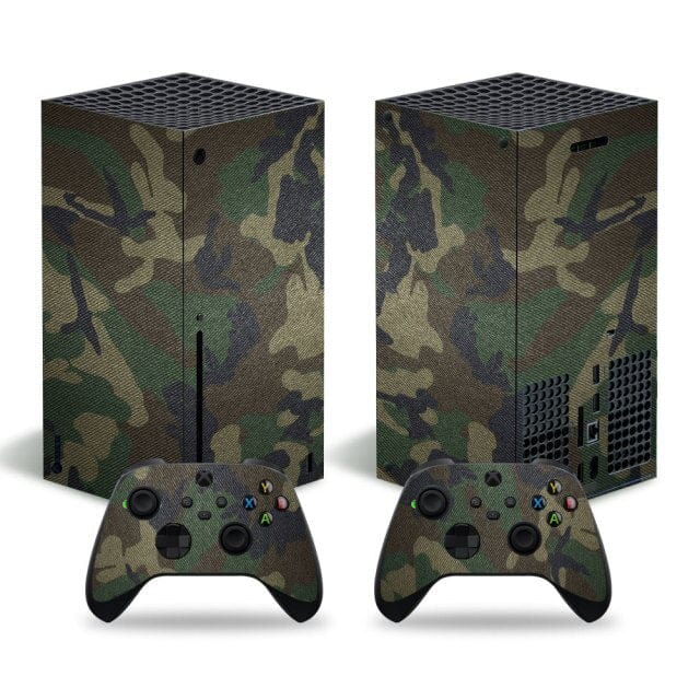 Stickers Xbox Series X<br> Camouflage Vert