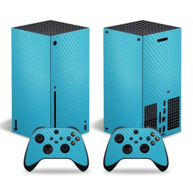 Stickers Xbox Series X<br> Carbone Bleu