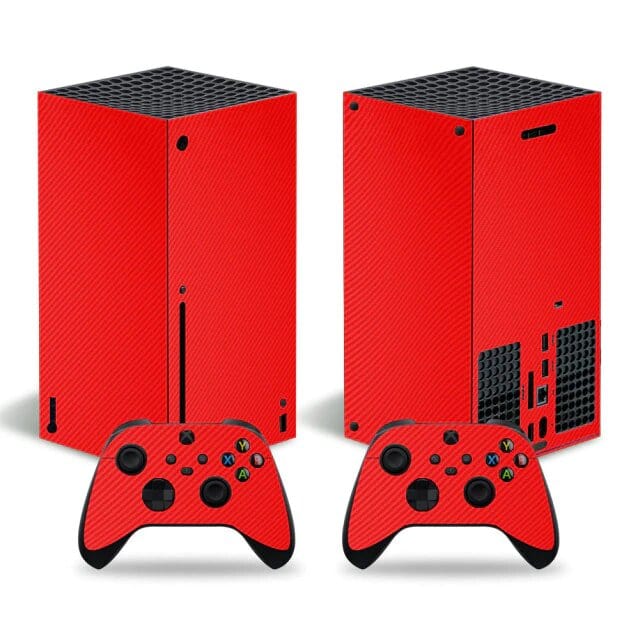 Stickers Xbox Series X<br> Carbone Rouge