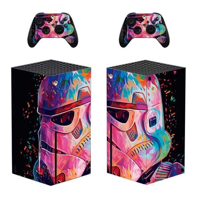 Stickers Xbox Series X<br> Rainbow Storm Trooper