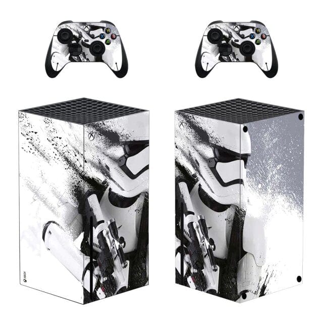 Stickers Xbox Series X<br> Storm Trooper Blanc